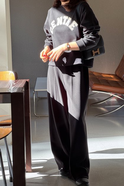 holic 5045 banding wide slacks