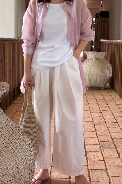 holic 4839 banding wide pants holic 4839 banding wide pants