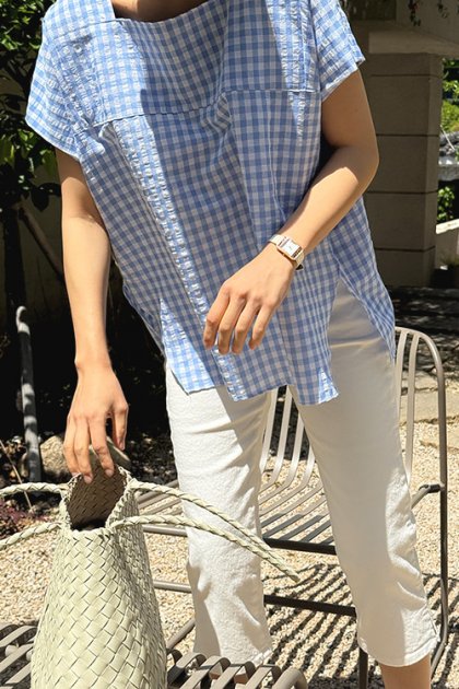 Mune Check Blouse Mune Check Blouse