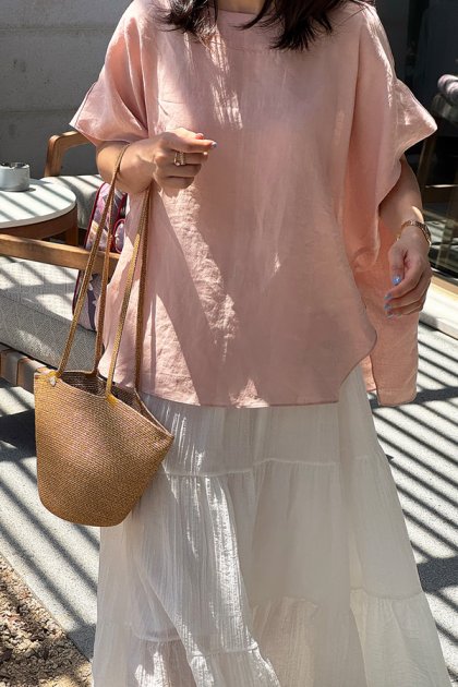 [Made] HL Linen Pintuck Blouse [NO.647]