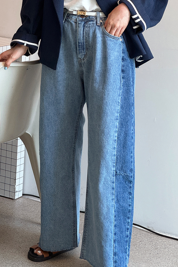 holic 4732 wide two-tone denim holic 4732 wide two-tone denim