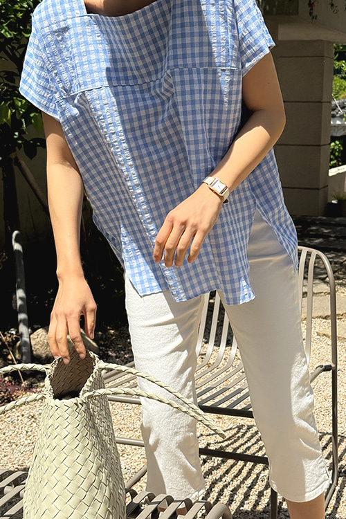 Mune Check Blouse Mune Check Blouse